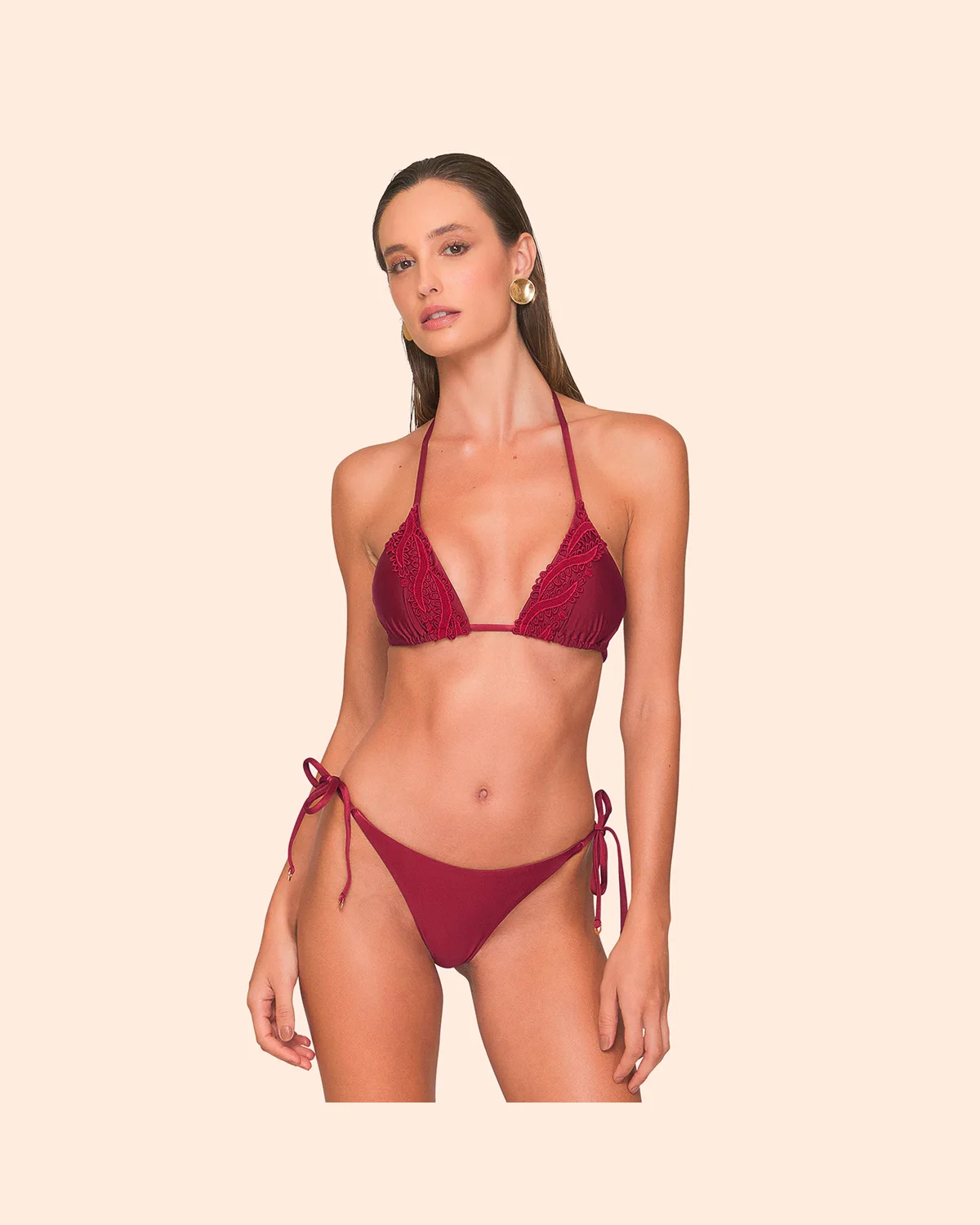 Lua luá biquini cortininha asa delta desire — MARSALA (foto 1)