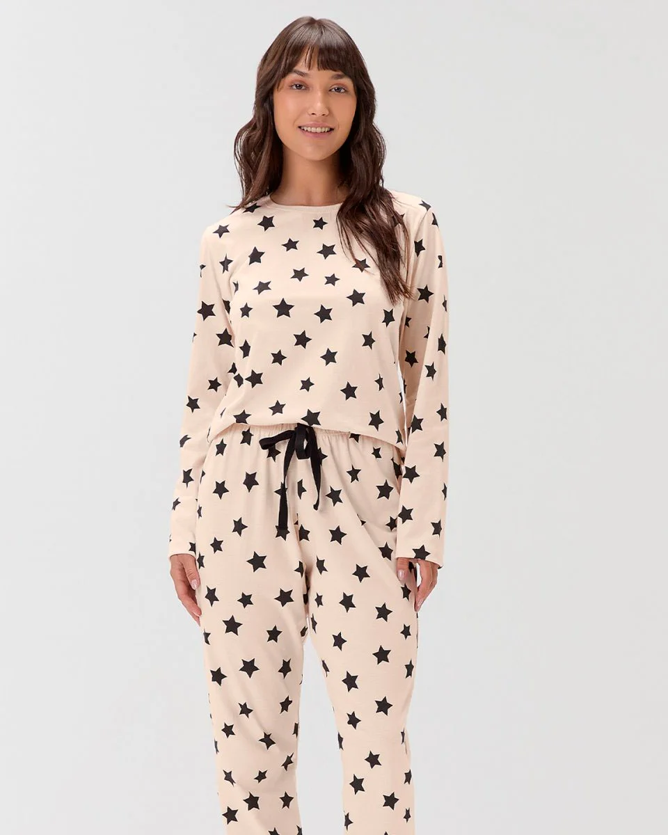 Cor com amor pijama feminino manga longa com calca 2011312 — ROSA CLARO (foto 1)