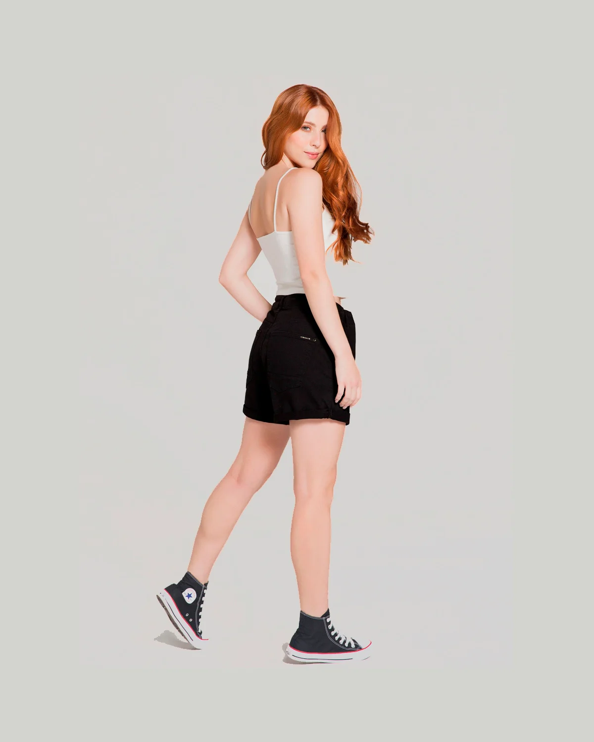 Lunender shorts sarja com elastano 1.47870 — PRETO REATIVO (foto 1)