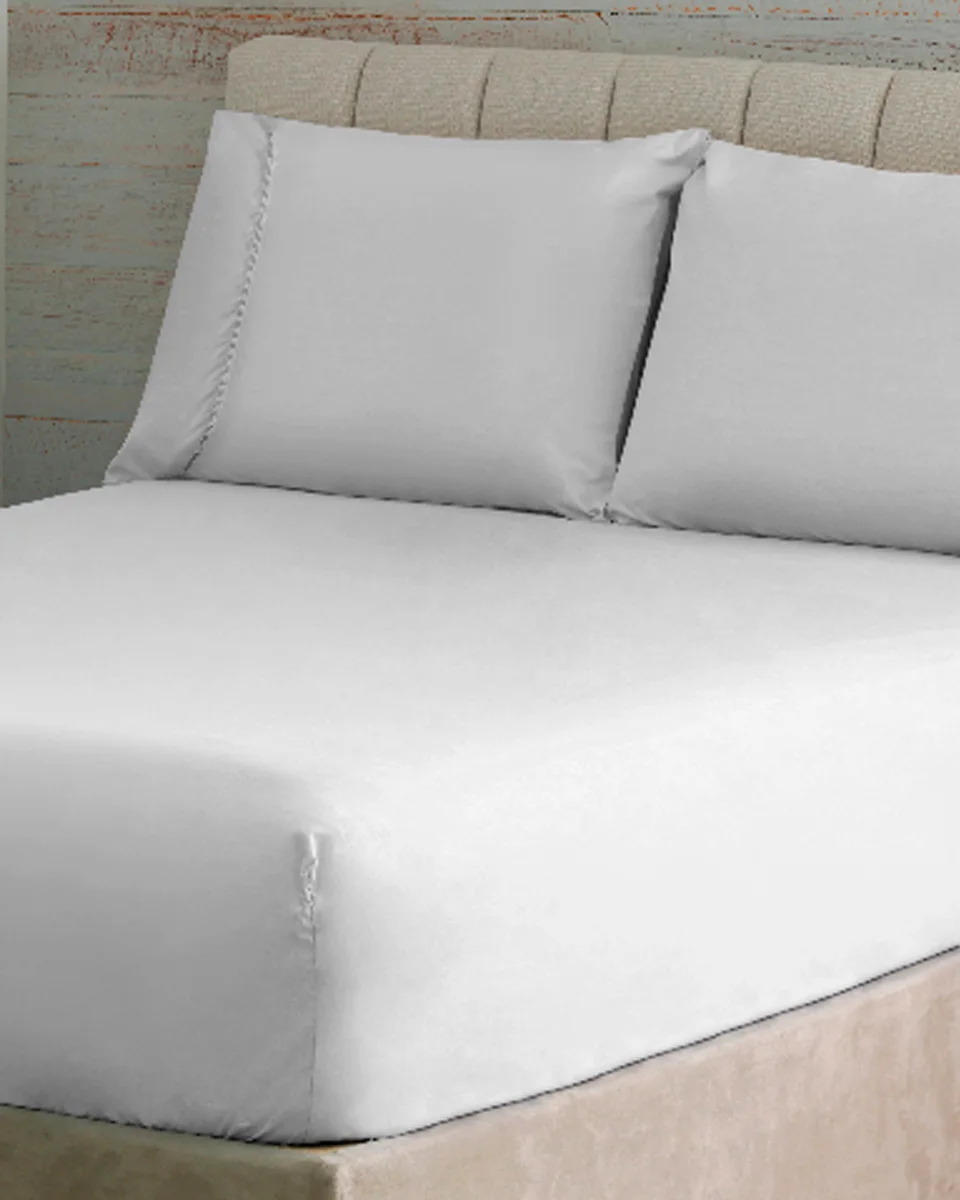 Sultan - sonhare jogo de cama simples ponto palito — BRANCO (foto 1)