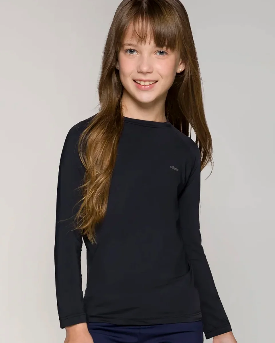 Selene camiseta manga longa com protecao uv juvenil 24010 (foto 2)