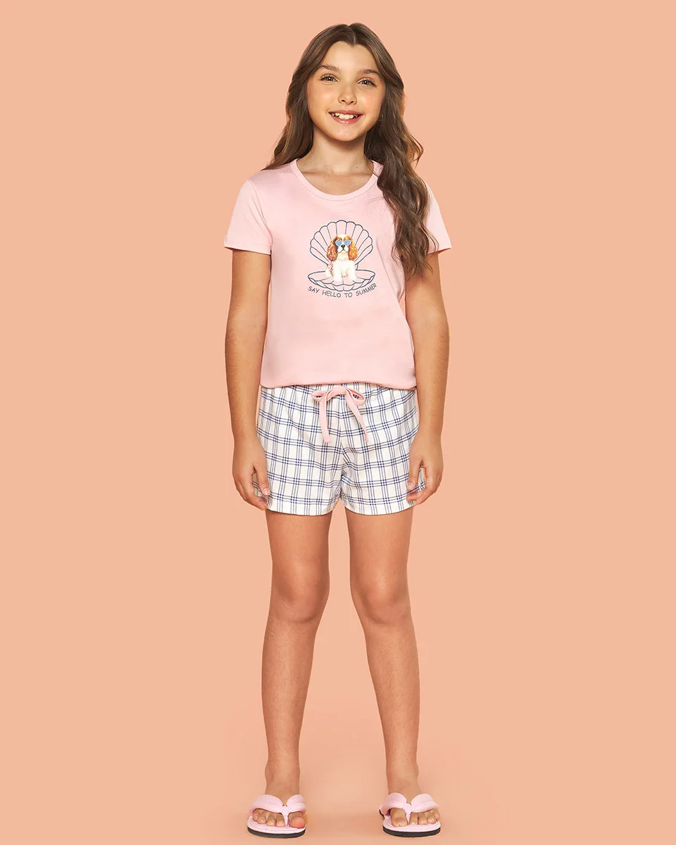 Sensare shortdoll summer feminino infantil 130427 — ROSA CANDY (foto 1)