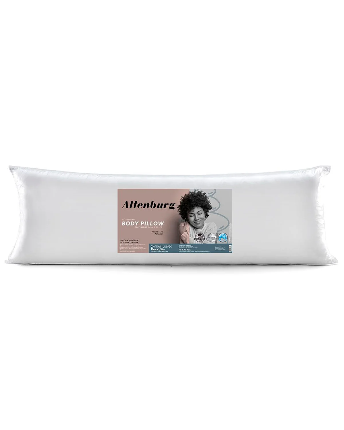 Altenburg travesseiro body pillow microfibra — BRANCO (foto 1)