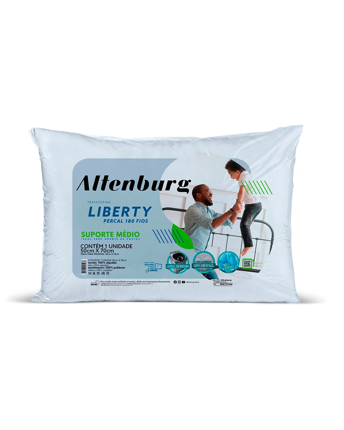 Altenburg travesseiro liberty 180 fios — BRANCO (foto 1)