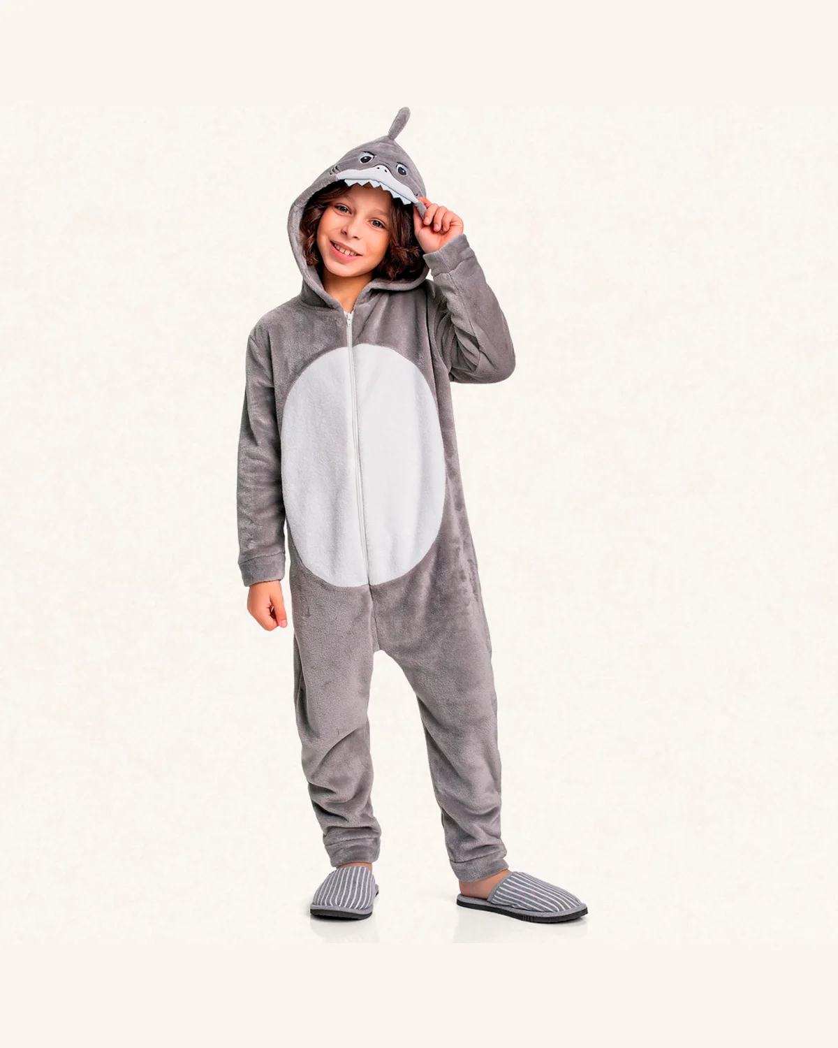 Fakini pijama kigurumi tubarao — CINZA COALA (foto 2)