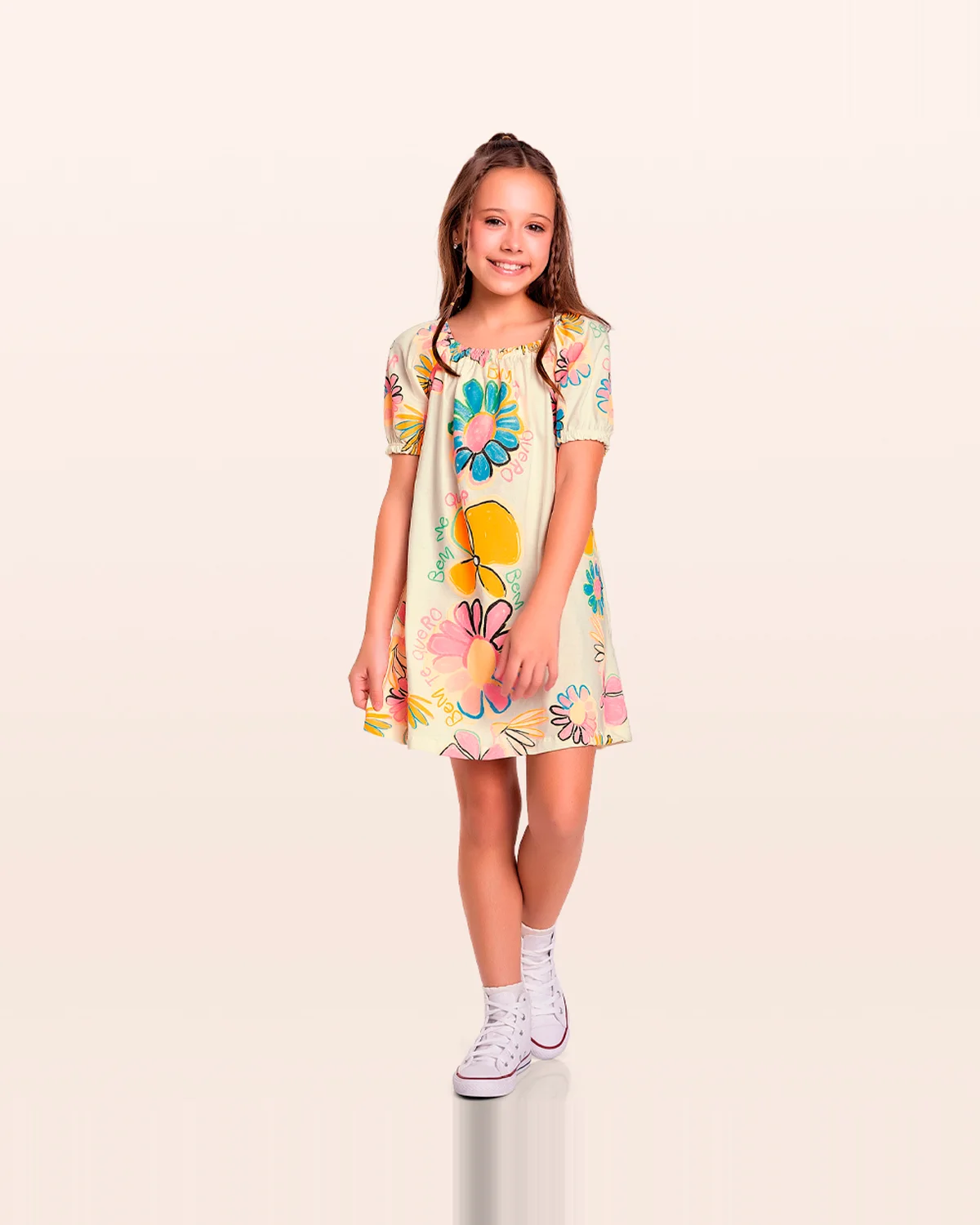 Fakini vestido em malha feminino 10.24.03196 — ESTAMPADO MARFIM (foto 1)