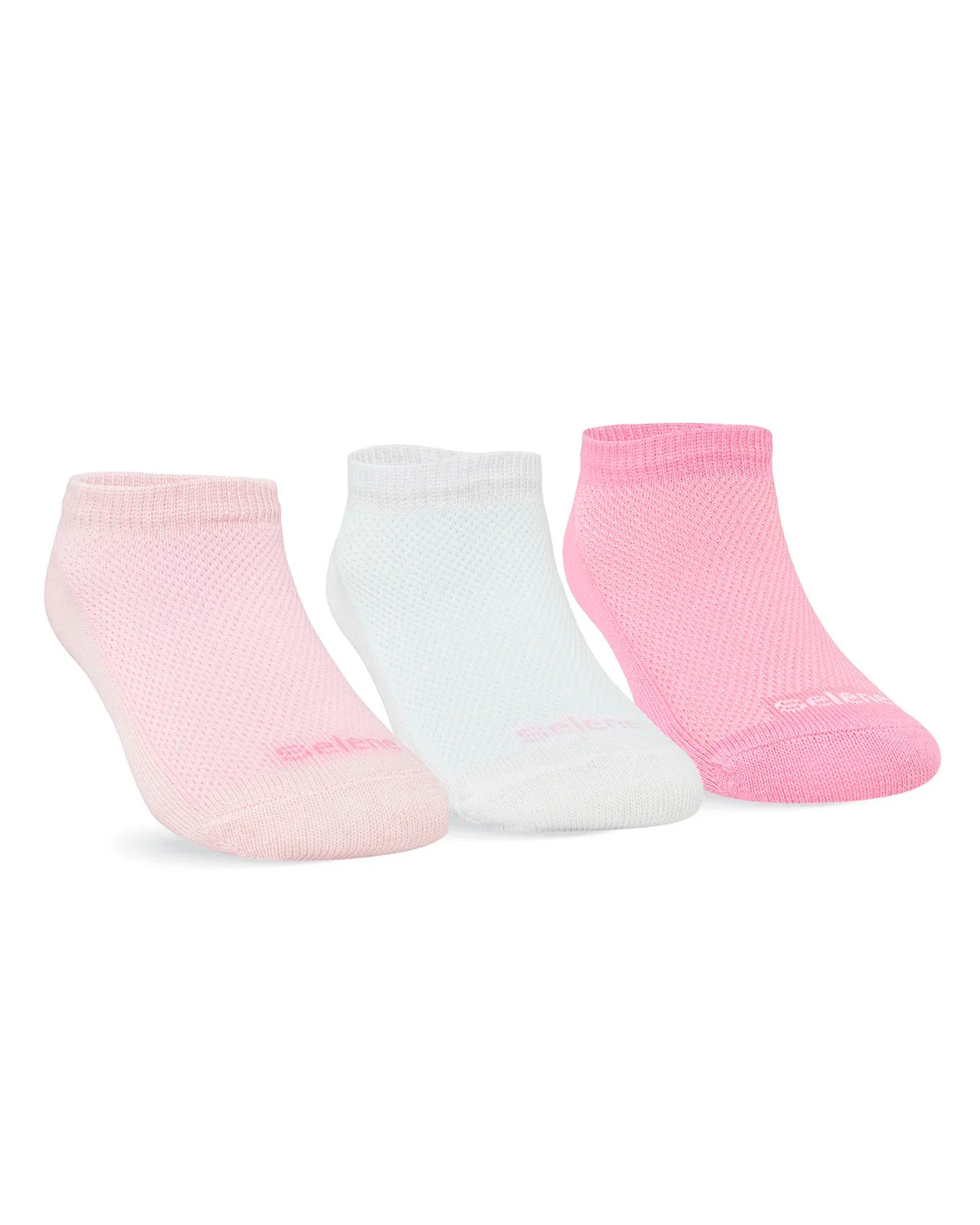 Selene meia bebe sapatilha kit 3 pares — ROSA/BRANCO (foto 1)