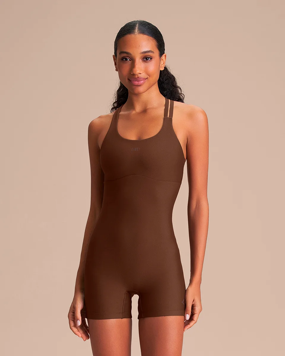 Live macaquinho shorts tex green — SEPIA BROWN (foto 1)