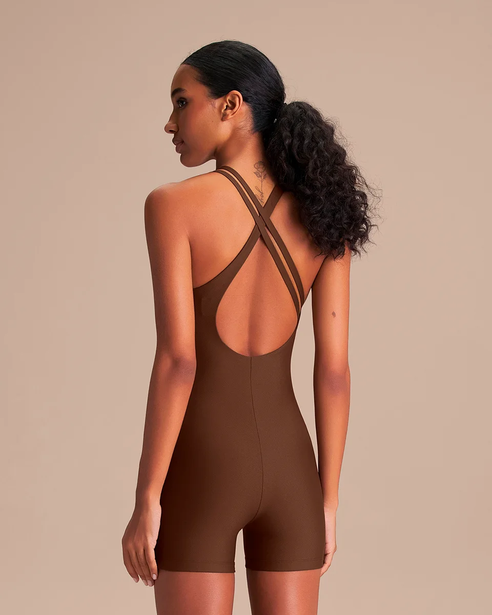 Live macaquinho shorts tex green — SEPIA BROWN (foto 3)