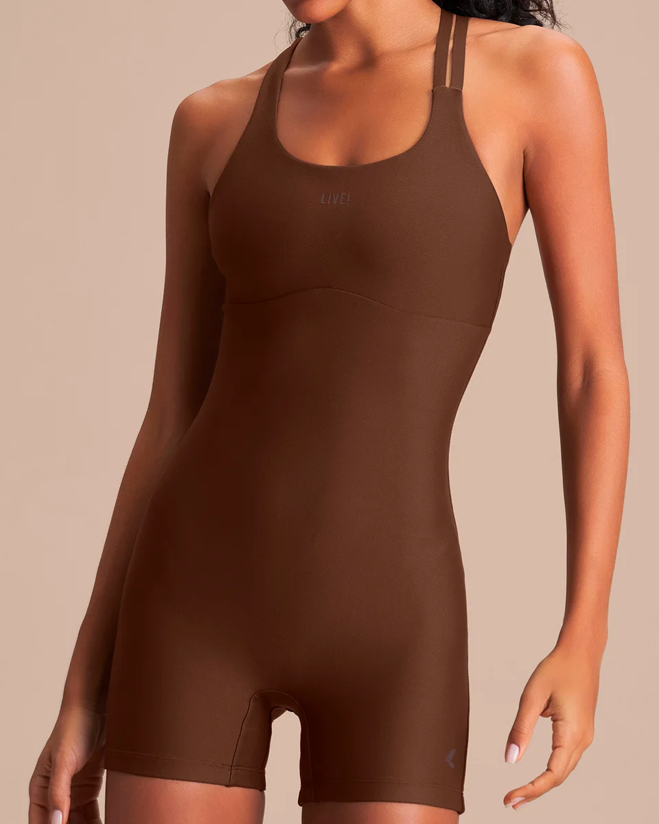 Live macaquinho shorts tex green — SEPIA BROWN (foto 2)