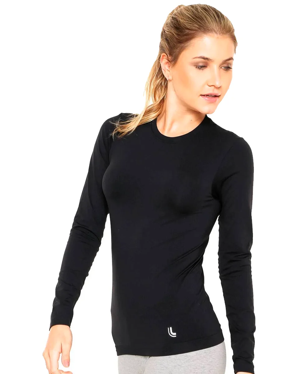 Lupo camiseta af under warm 71633-001 — PRETO (foto 2)