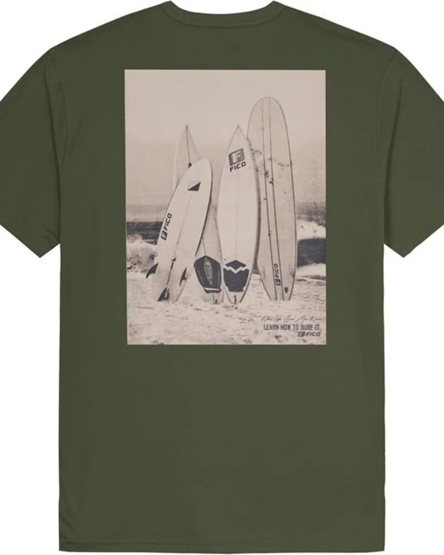Fico camiseta meia malha penteada 48458 — VERDE HEIR (foto 1)
