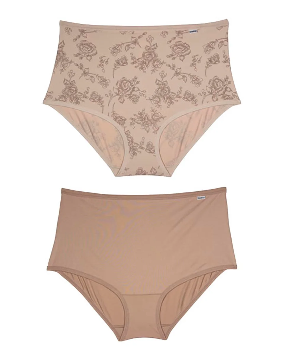 Delrio kit 2 calcas senhora sensitive liso 50027 — AREIA/MOUSSE (foto 1)