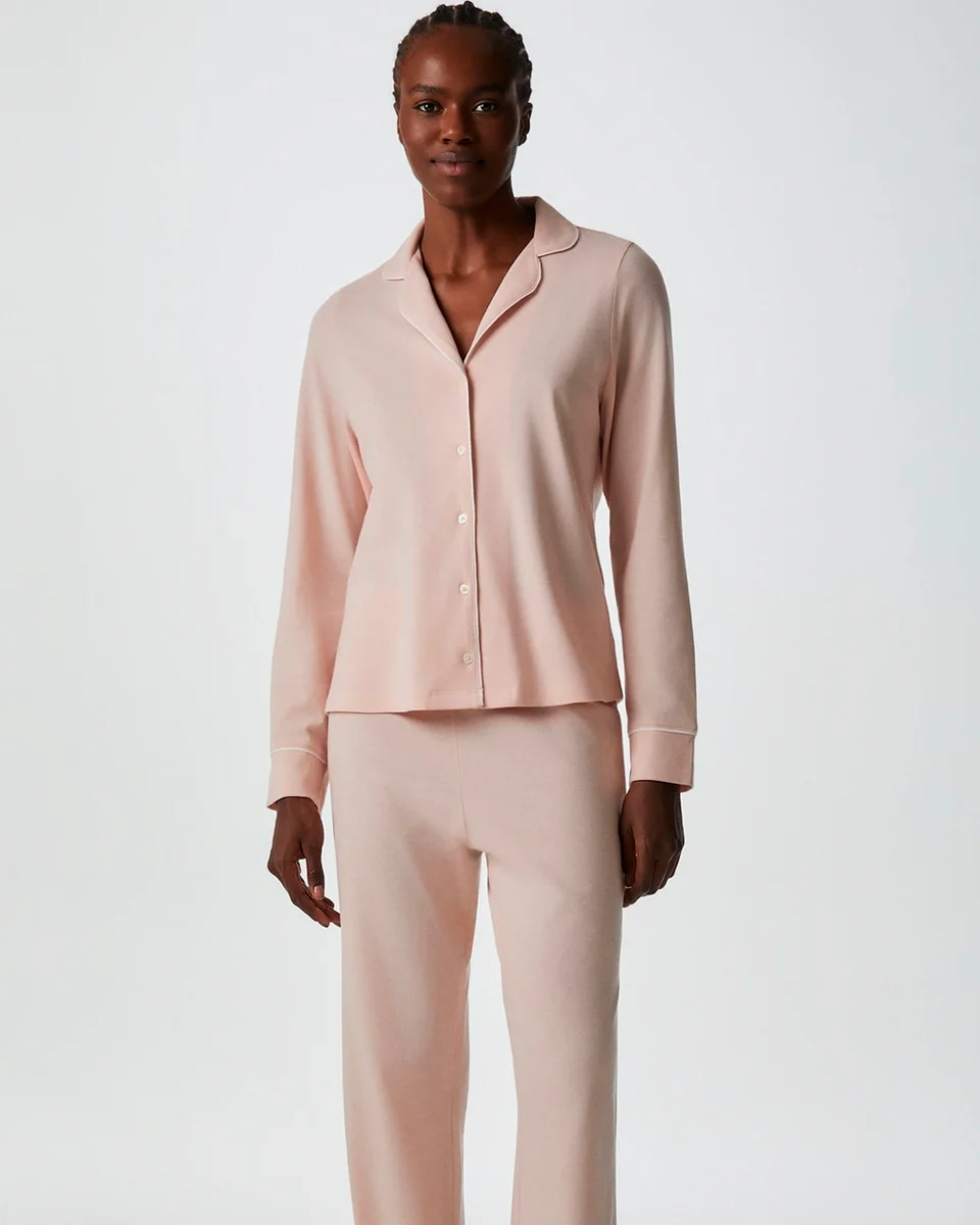 Hering pijama longo feminino com botoes 7cyh — ROSA (foto 1)