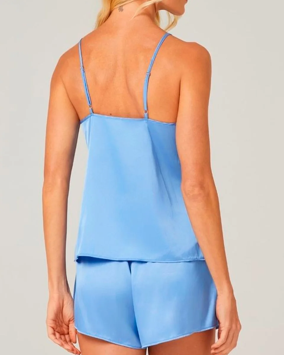 Liebe short doll em cetim 136221 — AZUL AURA (foto 2)