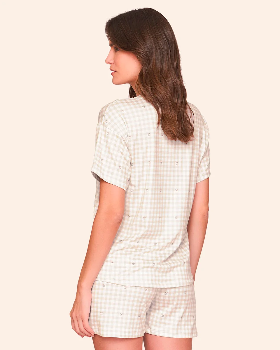 Lua luá pijama curto slow down — OFF WHITE/BEGE (foto 2)