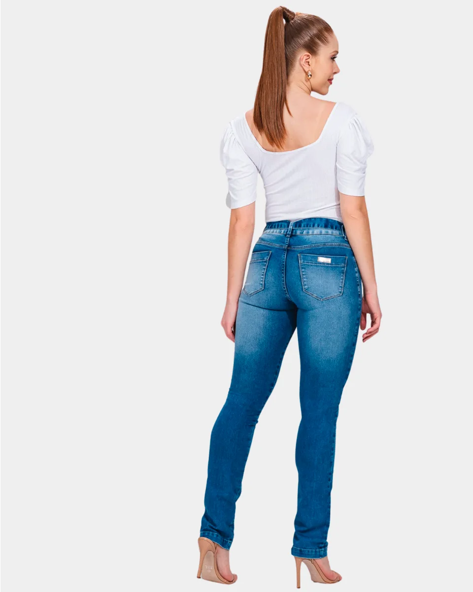 Kacolako calca fem straight lycra — JEANS (foto 1)