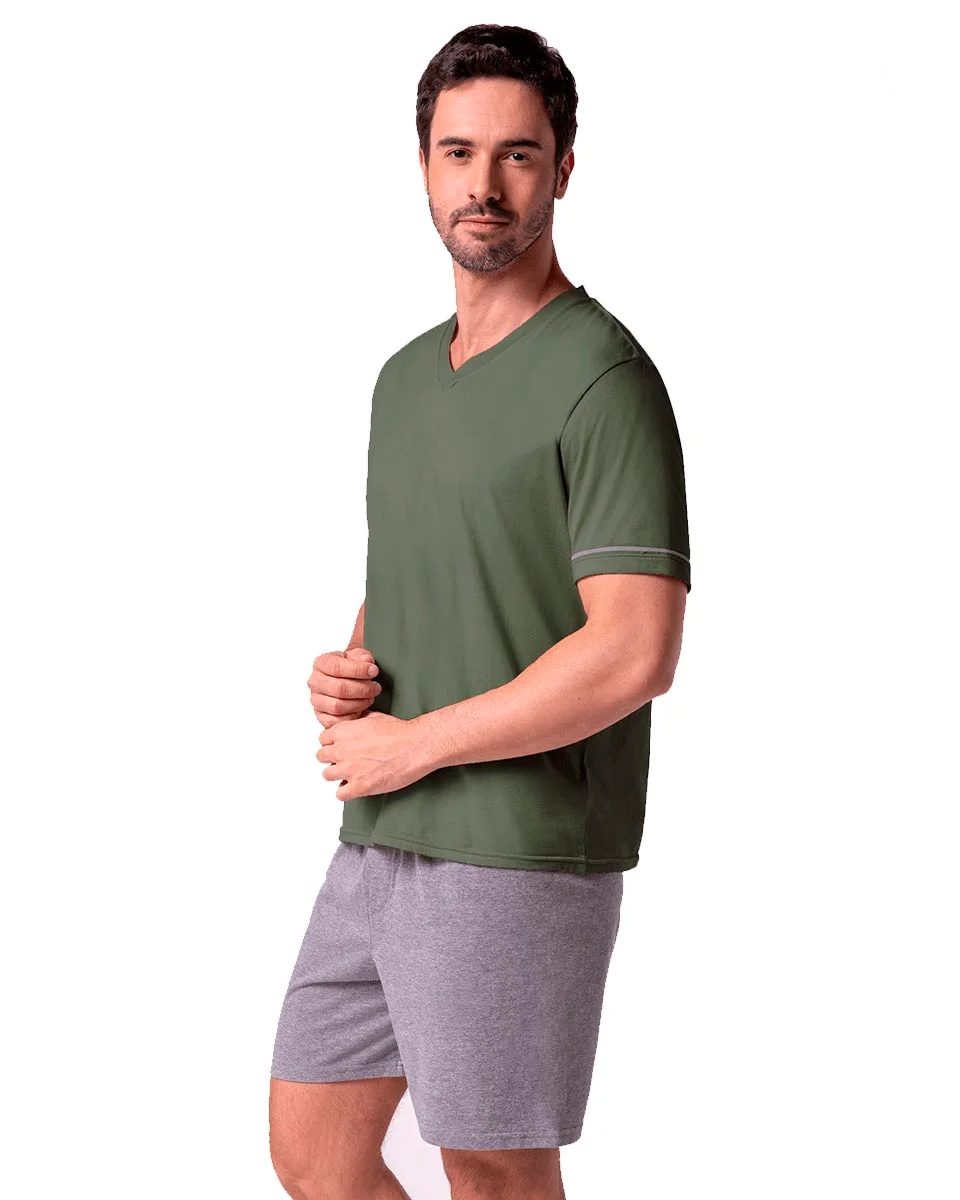 Lupo pijama am malha curto 28000-001 — CACTO (foto 3)