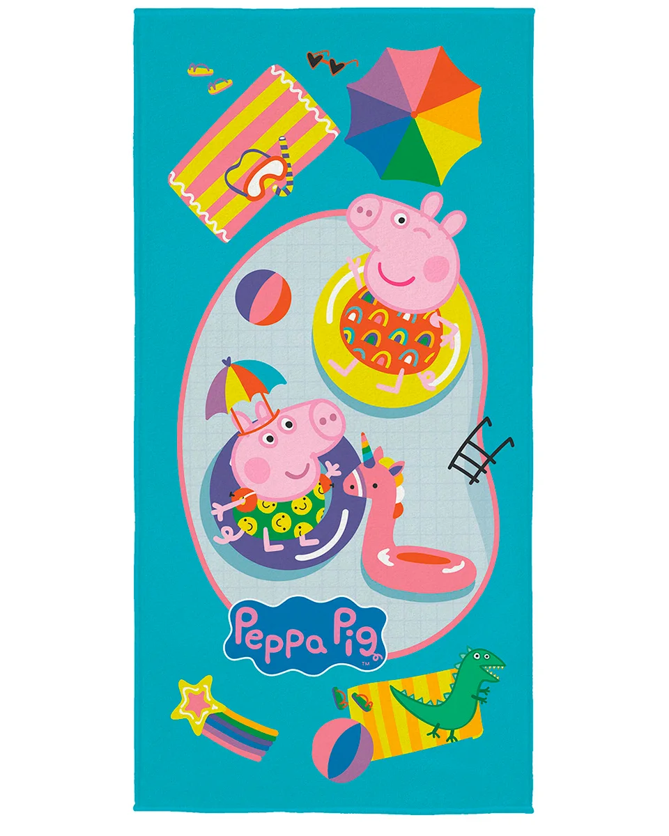 Lepper toalha aveludada estampada infantil — PEPPA PIG (foto 1)