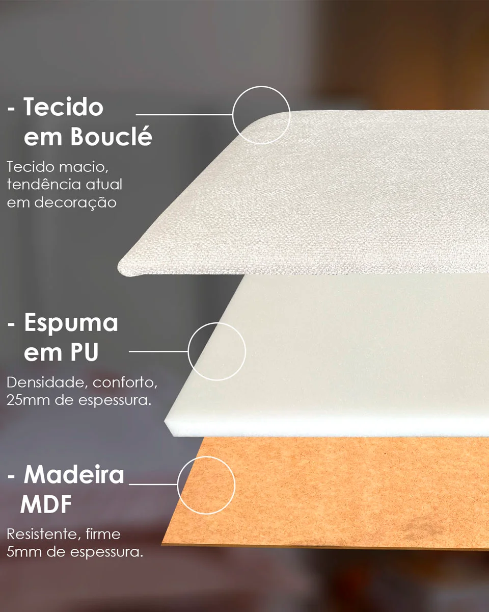 Bella arte cabeceira modular de boucle — AREIA (foto 2)