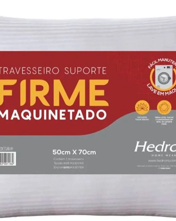 Hedrons travesseiro maquinetado suporte firme — BRANCO (foto 1)