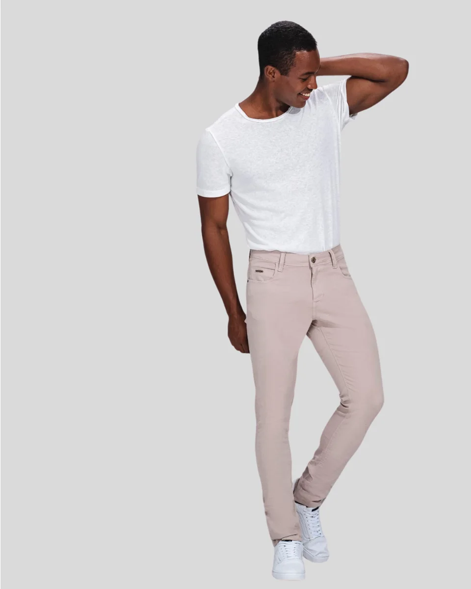 Kacolako calca masc skinny lycra collor k40826 — BEGE (foto 3)
