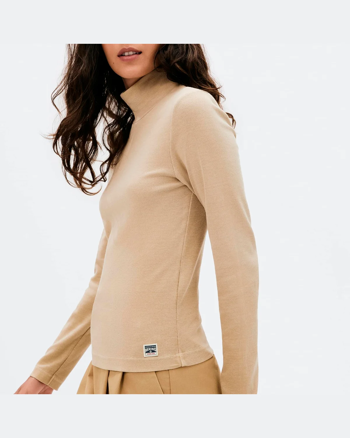 Hering blusa feminina manga longa gola alta em ribana 4h50 (foto 3)