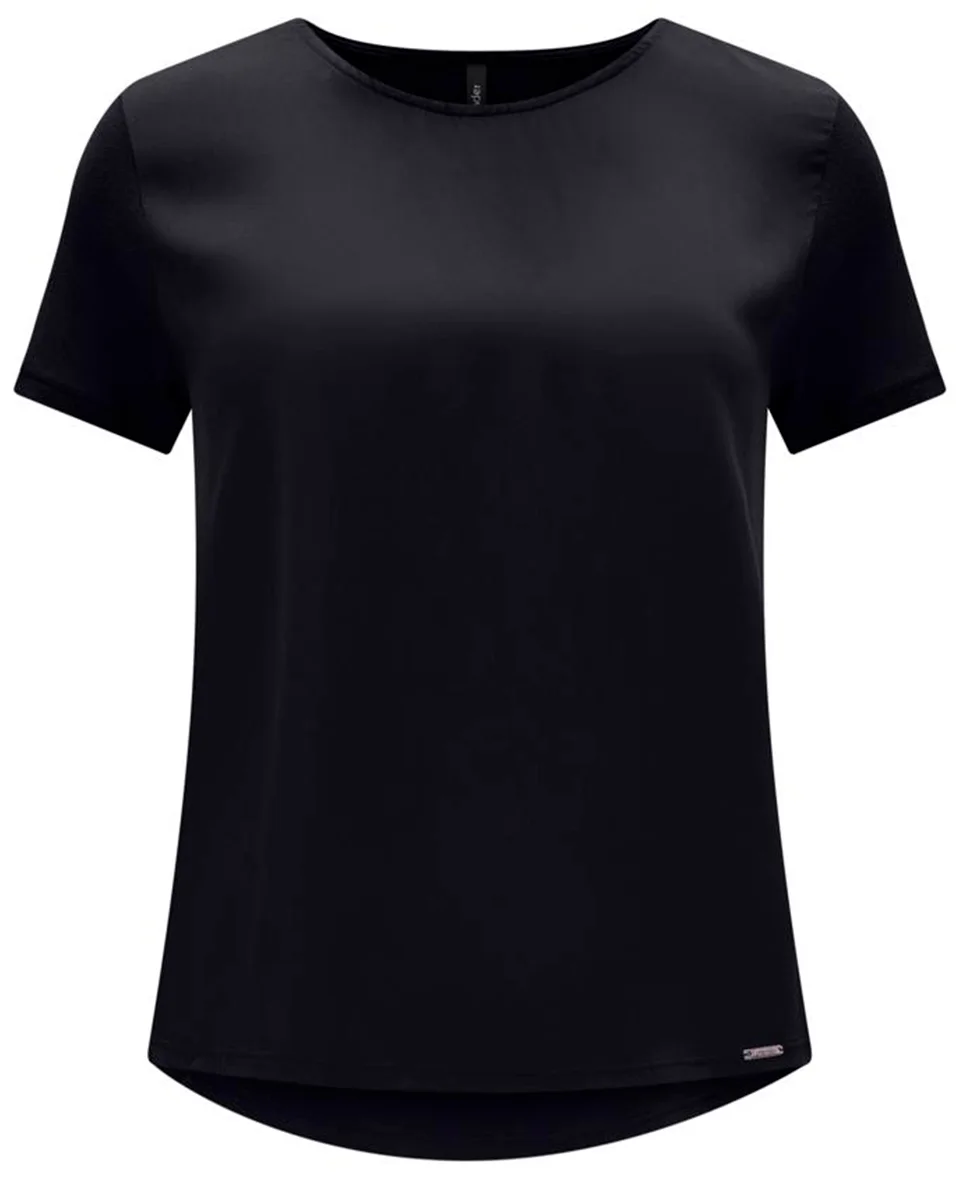 Lunender blusa manga curta c0125 — PRETO (foto 1)