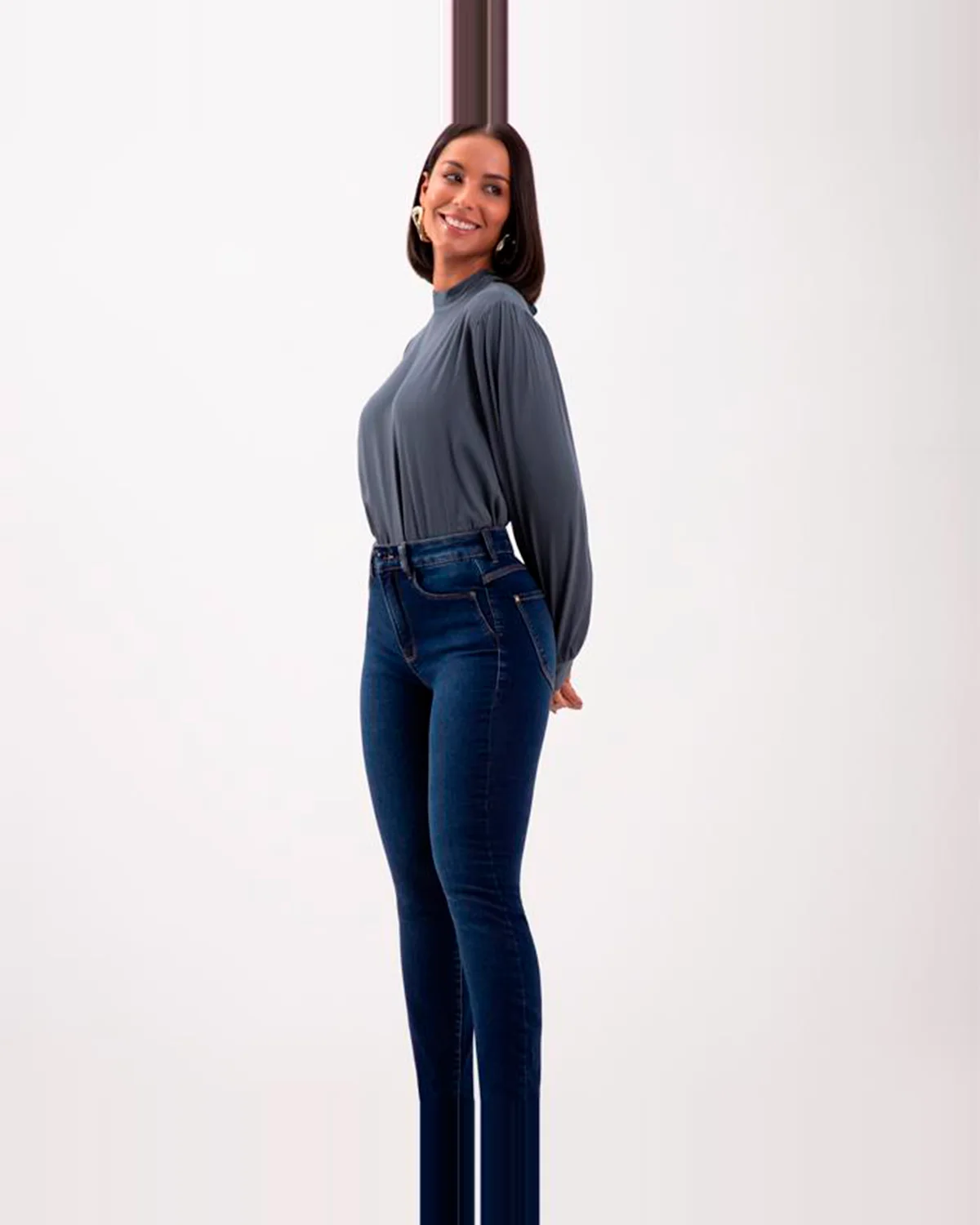 Lunender calca com elastano 1.0022j — JEANS (foto 1)