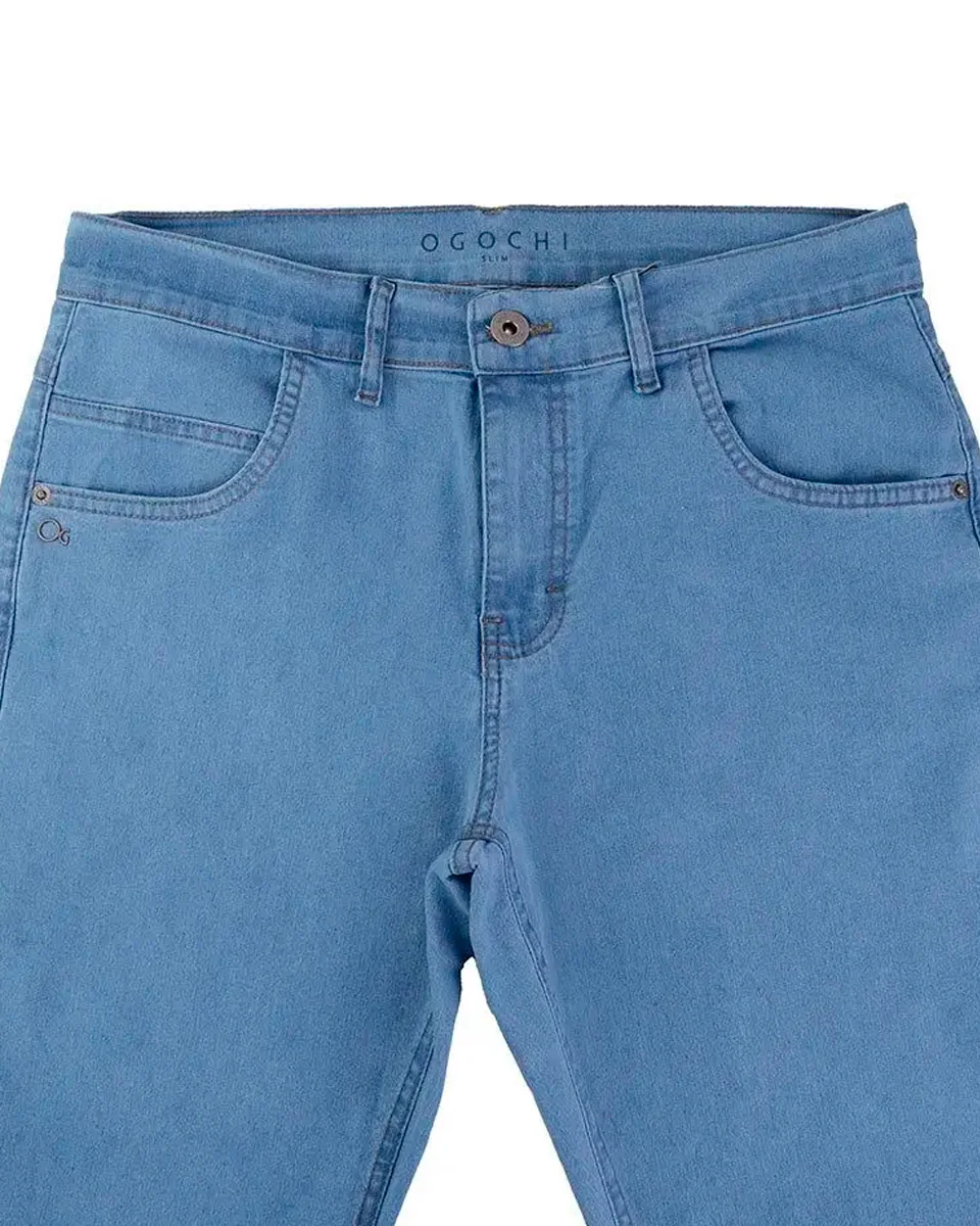 Ogochi calca essencial slim — JEANS CLARO (foto 2)