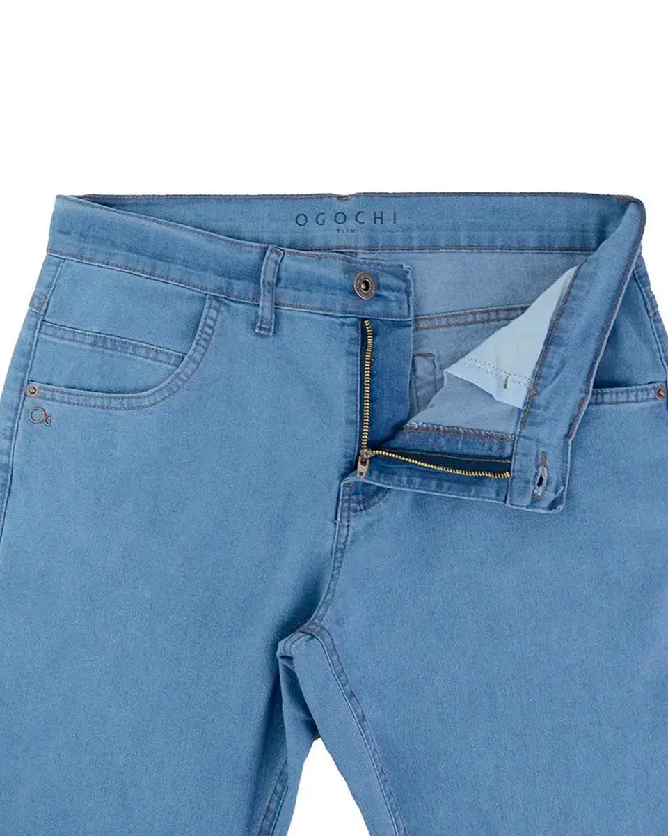 Ogochi calca essencial slim — JEANS CLARO (foto 3)