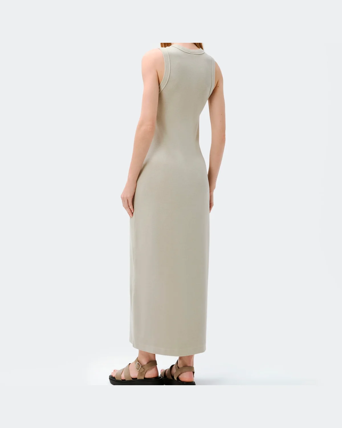 Hering vestido midi em ribana estonada 0bd9 — BEGE (foto 2)