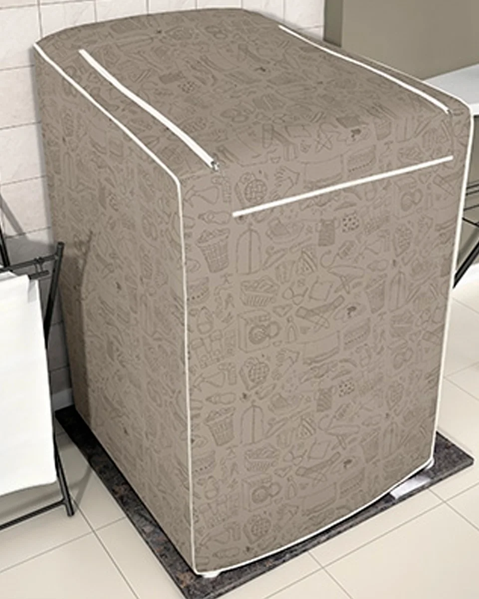 Adomes capa para maquina de lavar roupa — BEGE (foto 1)