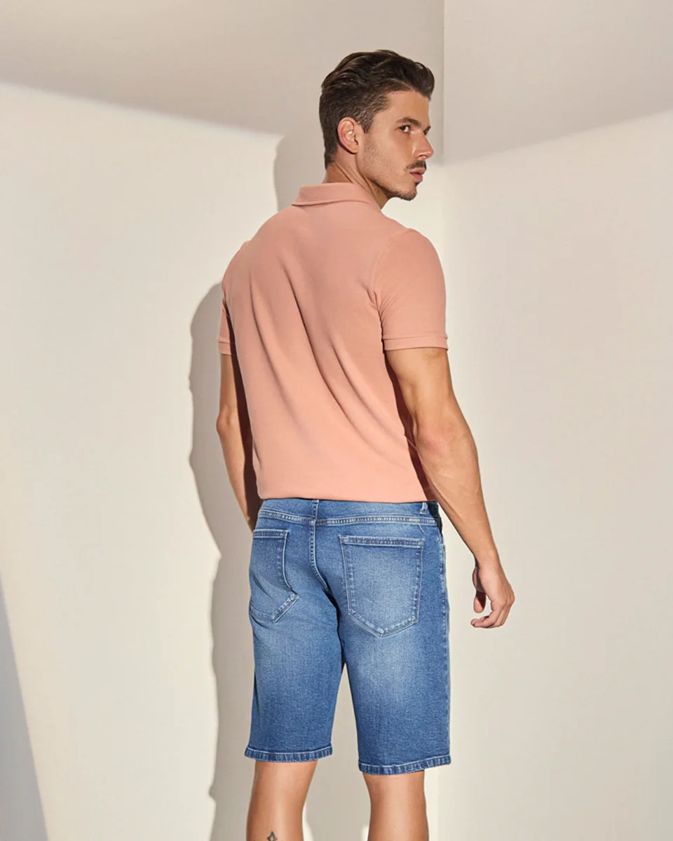 Kacolako bermuda masc slim lycra hiper destroyed k48804a — JEANS (foto 1)