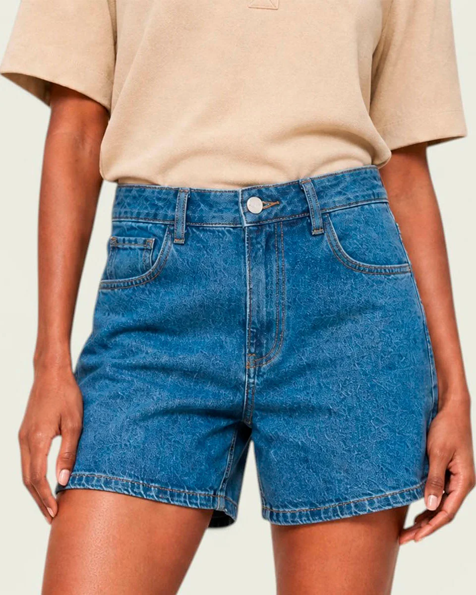 Hering shorts feminino mom cintura alta hcgy (foto 1)