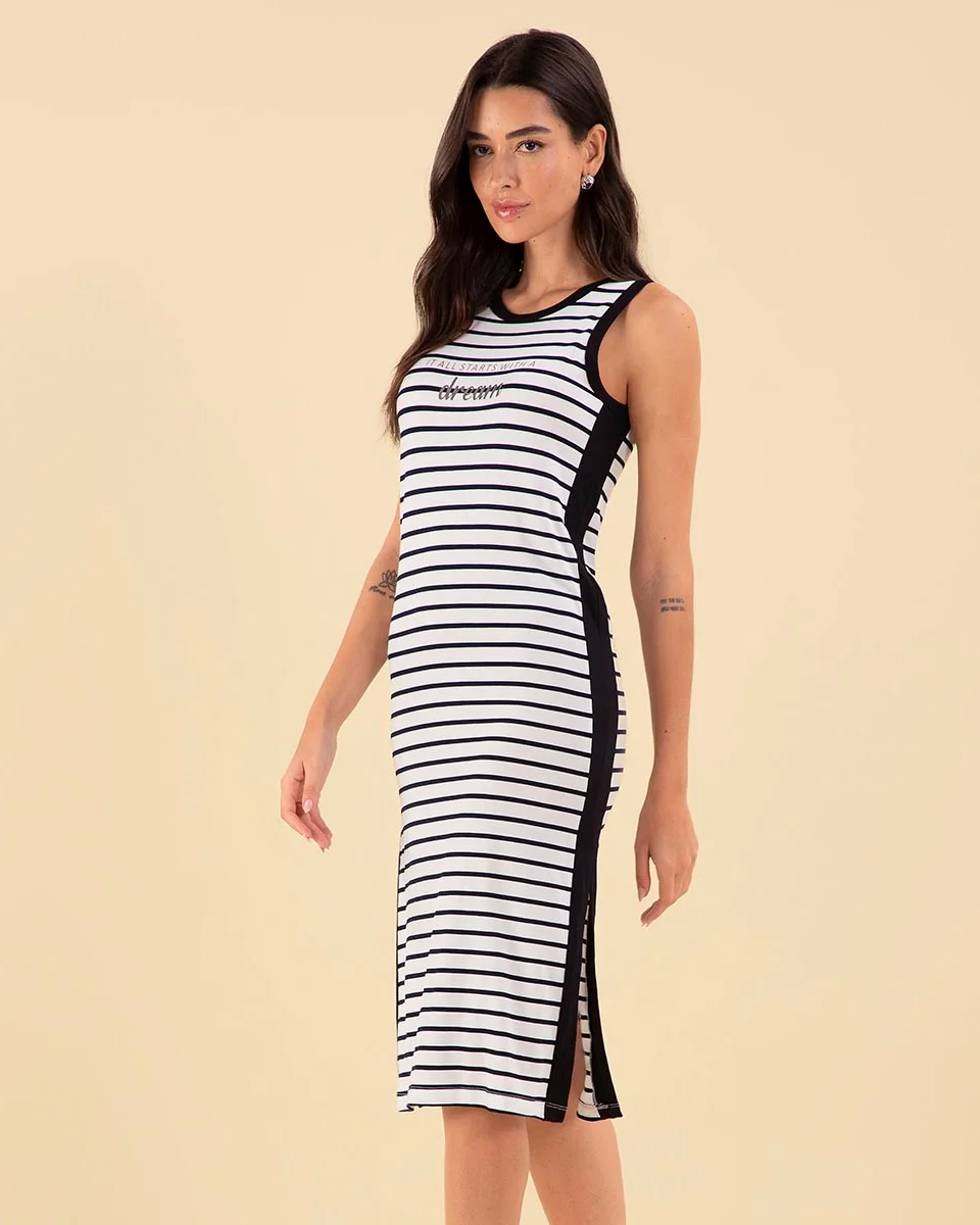 Sensare camisola feminina adulto — LISTRADO NAVY (foto 1)