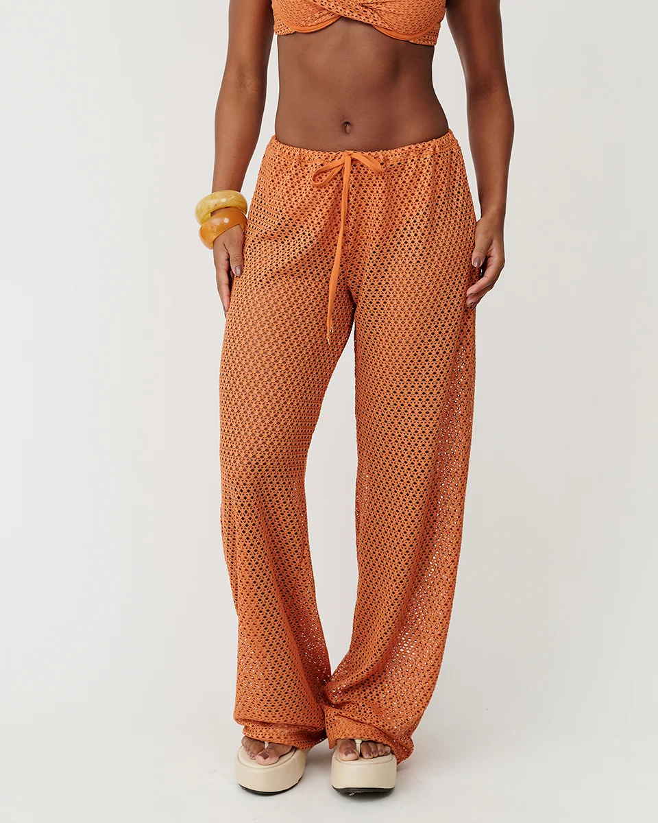 Belles beachwear calca pantalona caruaru ambar. — LARANJA (foto 1)