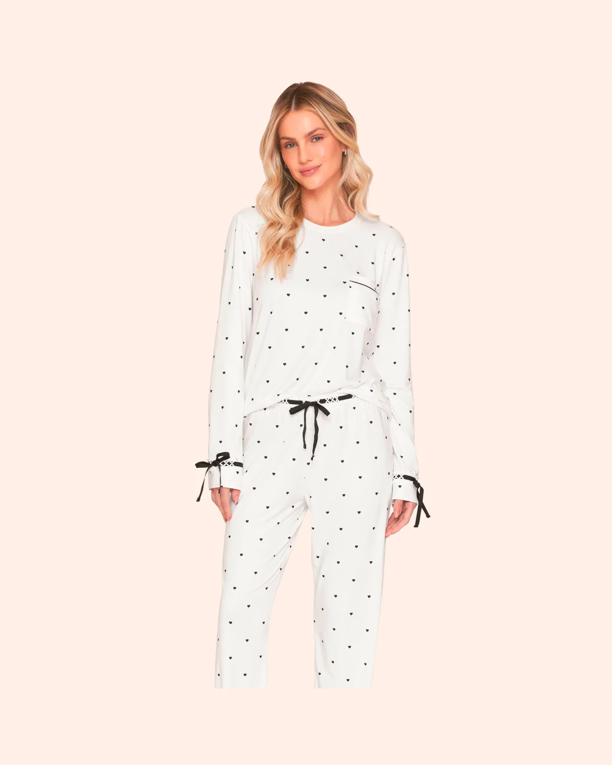 Lua luá pijama comfort gracious — BRANCO/PRETO (foto 1)