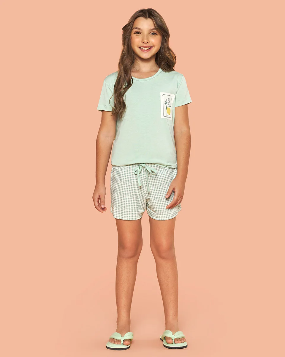 Sensare shortdoll dolce vita feminino infantil 130406 — VERDE (foto 1)
