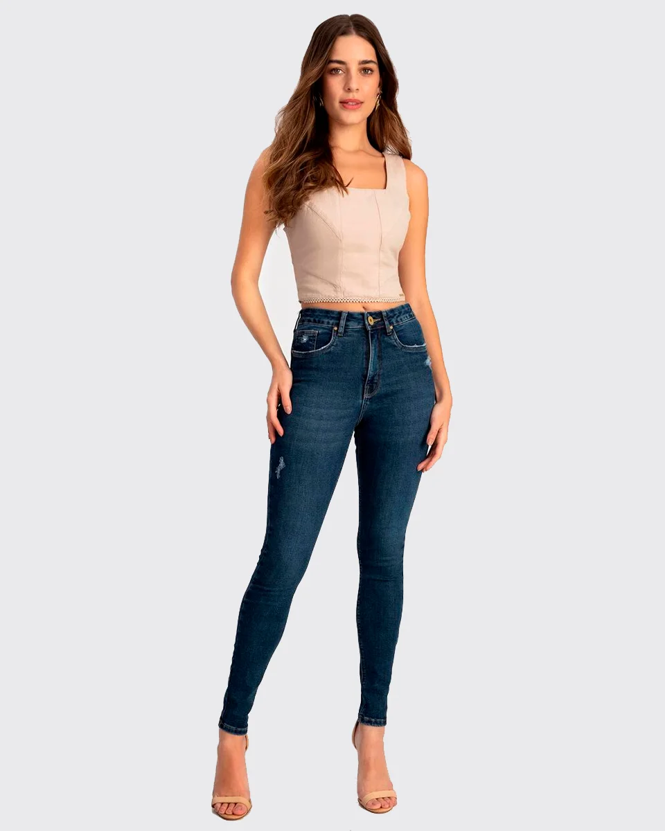 Lunender calca com elastano 20739 — JEANS (foto 1)