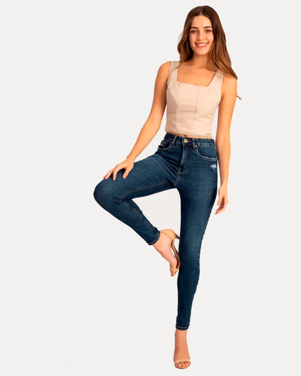 Lunender calca com elastano 20739 — JEANS (foto 2)