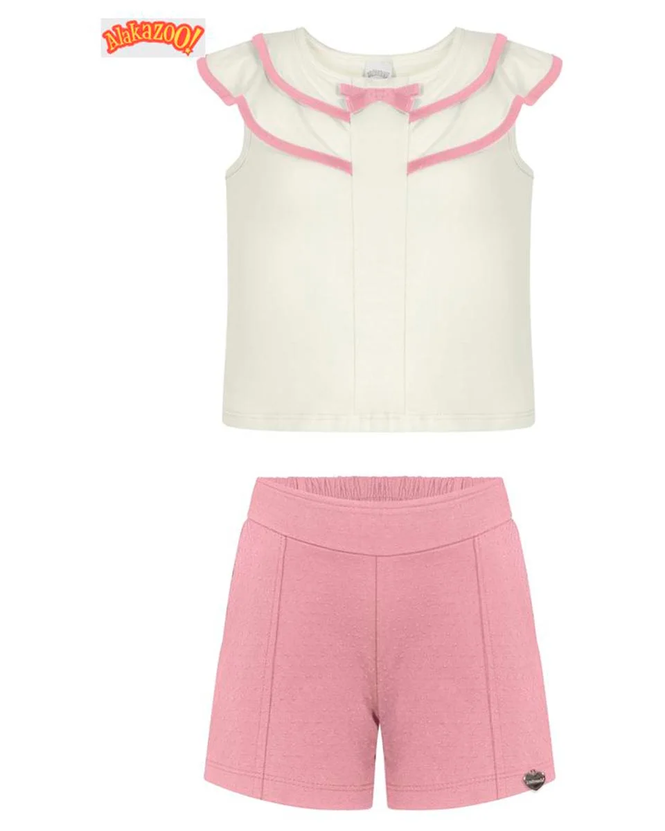 Alakazoo conjunto malha cotton/m.nikko a5277 — ROSA FRAGANCIA (foto 1)