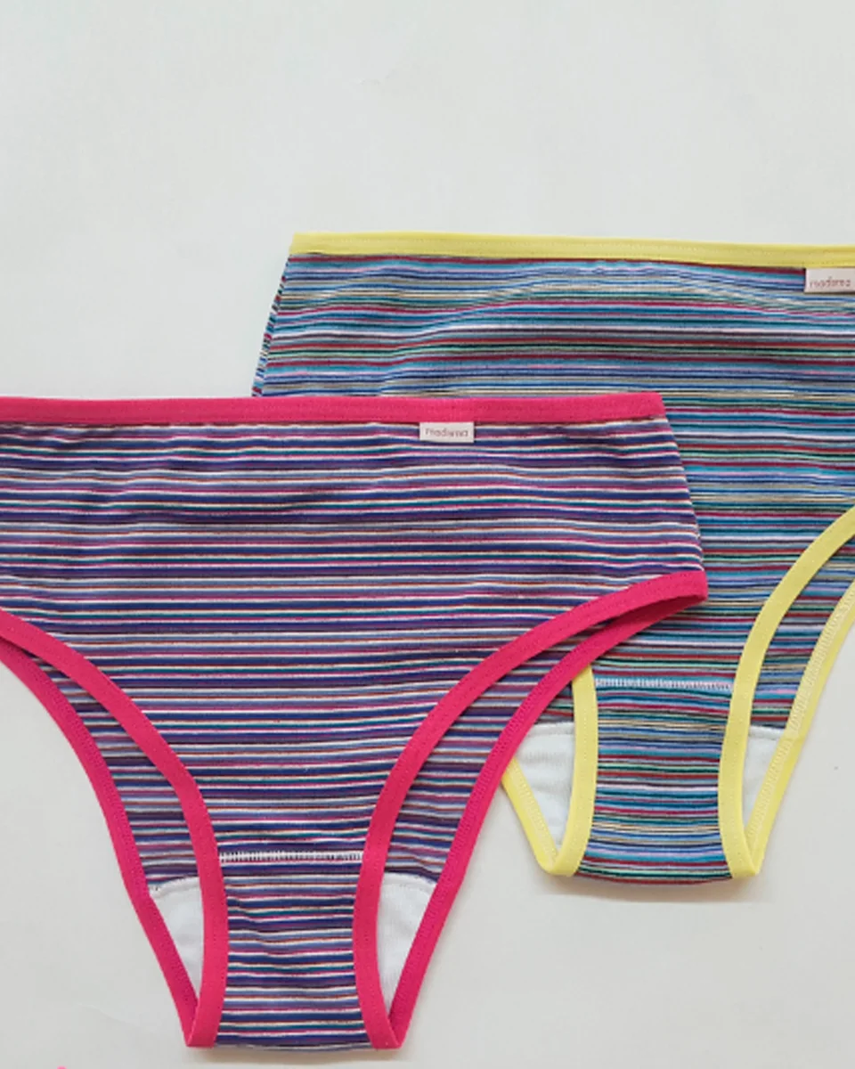 Moderna kit calcinha cotton vies 2 pecas — LISTRADO (foto 1)