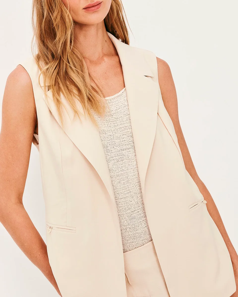 Hering colete feminino k6eh — CREME (foto 4)