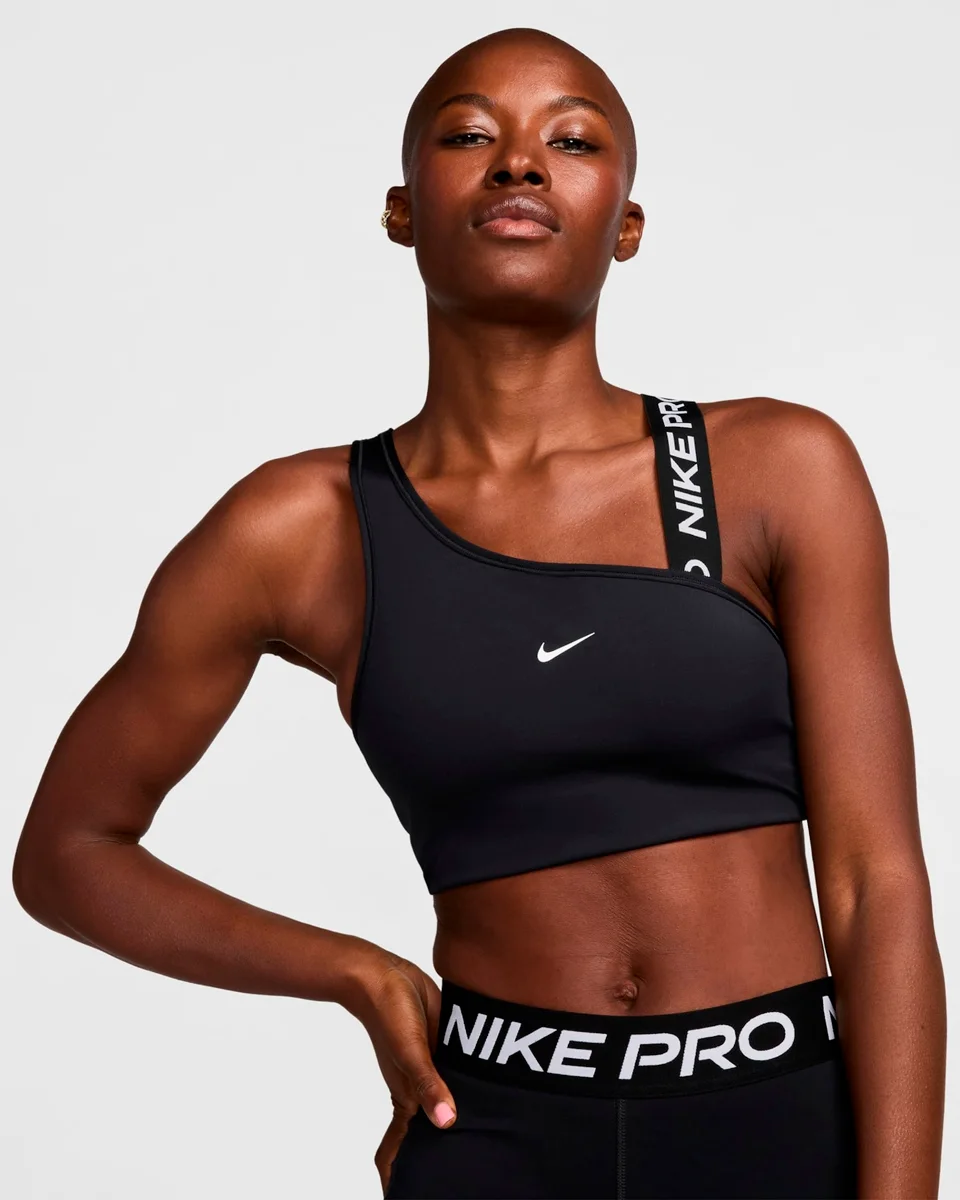 Nike top w np swoosh ms asym — PRETO (foto 1)