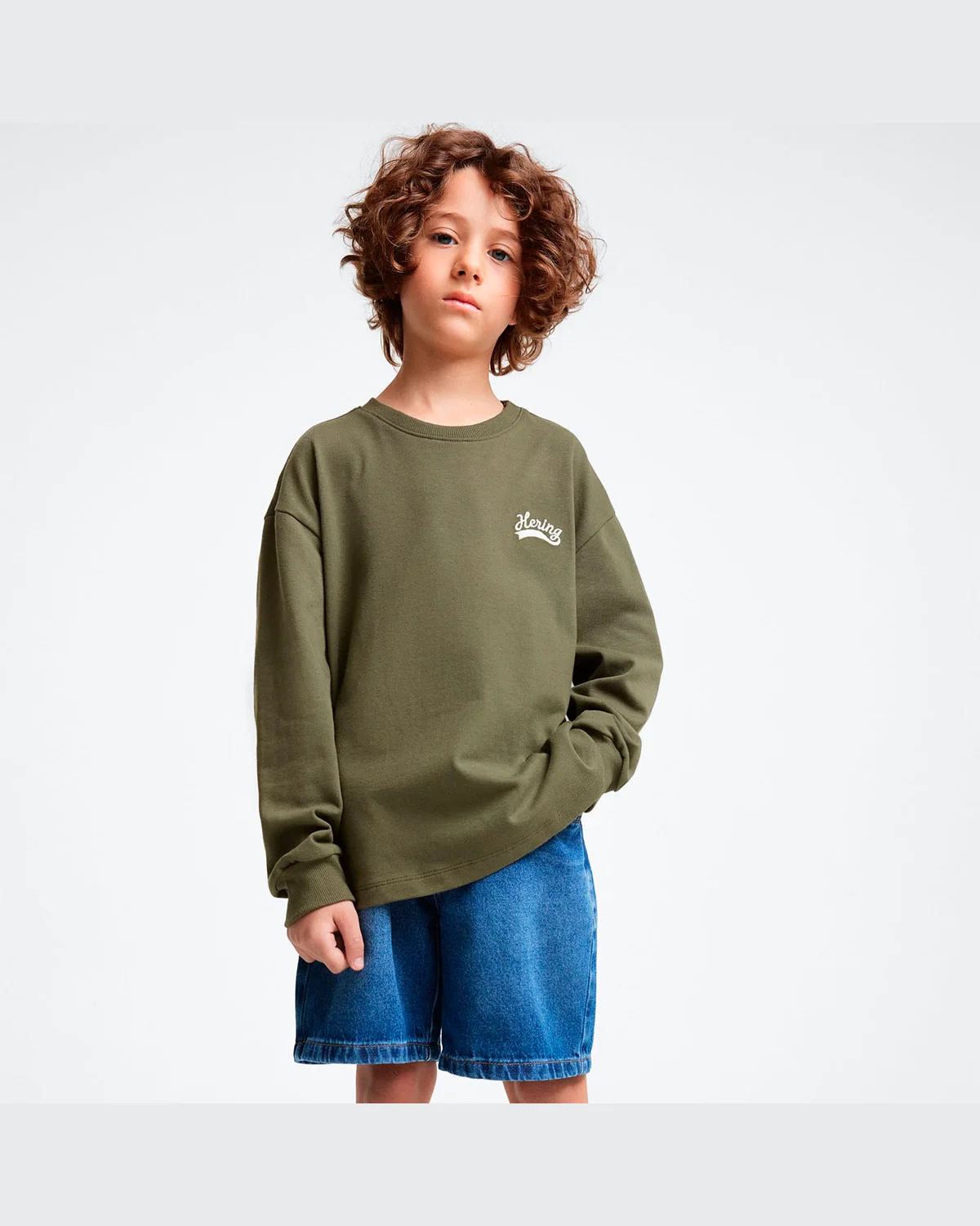 Hering kids camiseta infantil menino manga longa com bordado 5g9b — VERDE (foto 5)