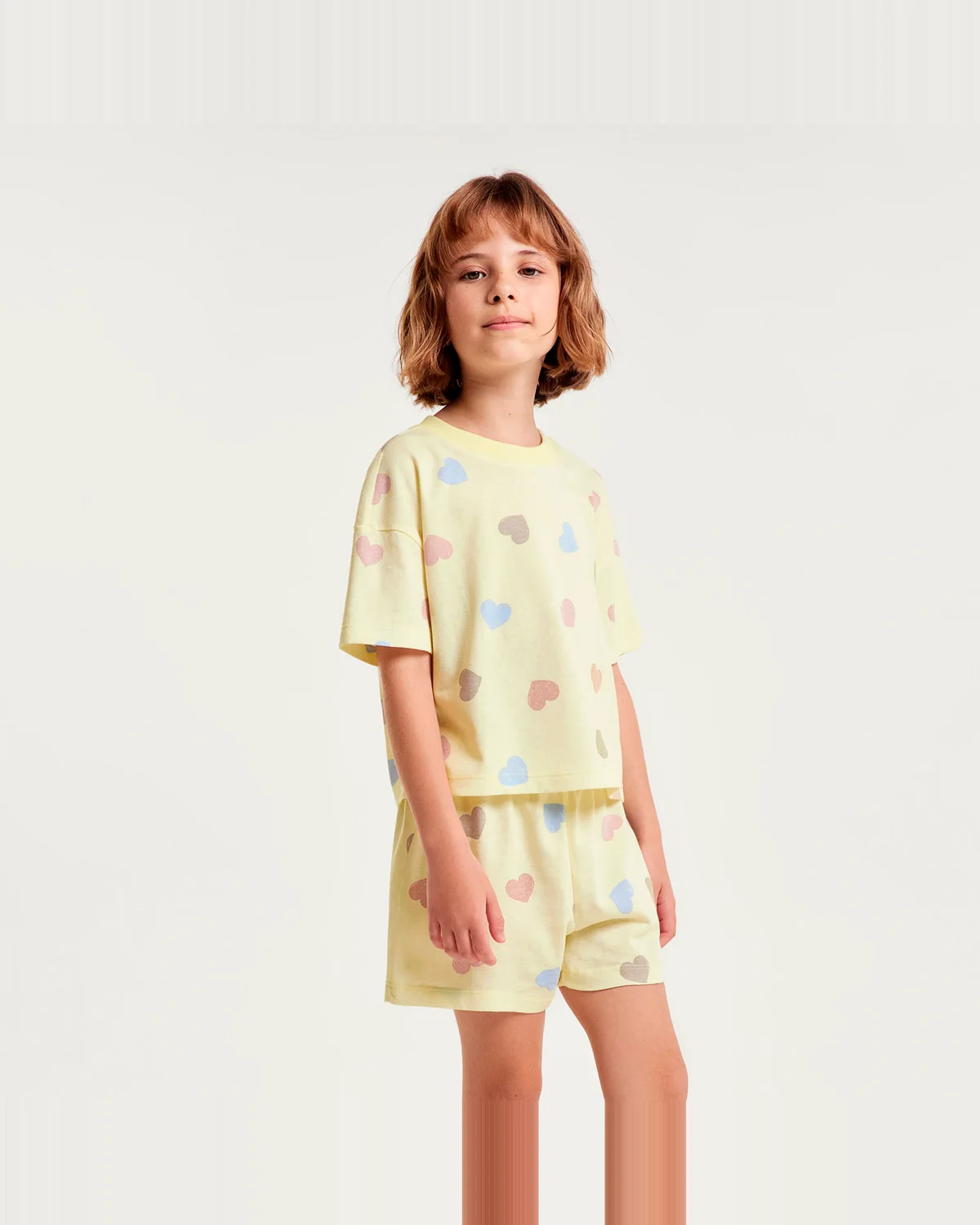 Hering kids pijama infantil menina box estampado 565p — AMARELO (foto 2)