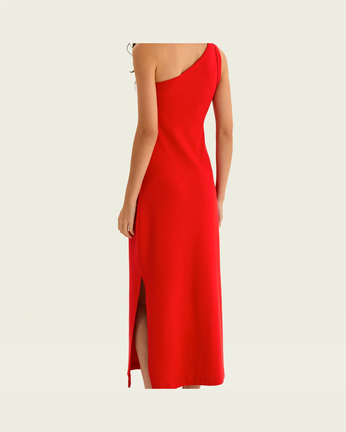 Hering vestido midi um ombro so — VERMELHO (foto 3)