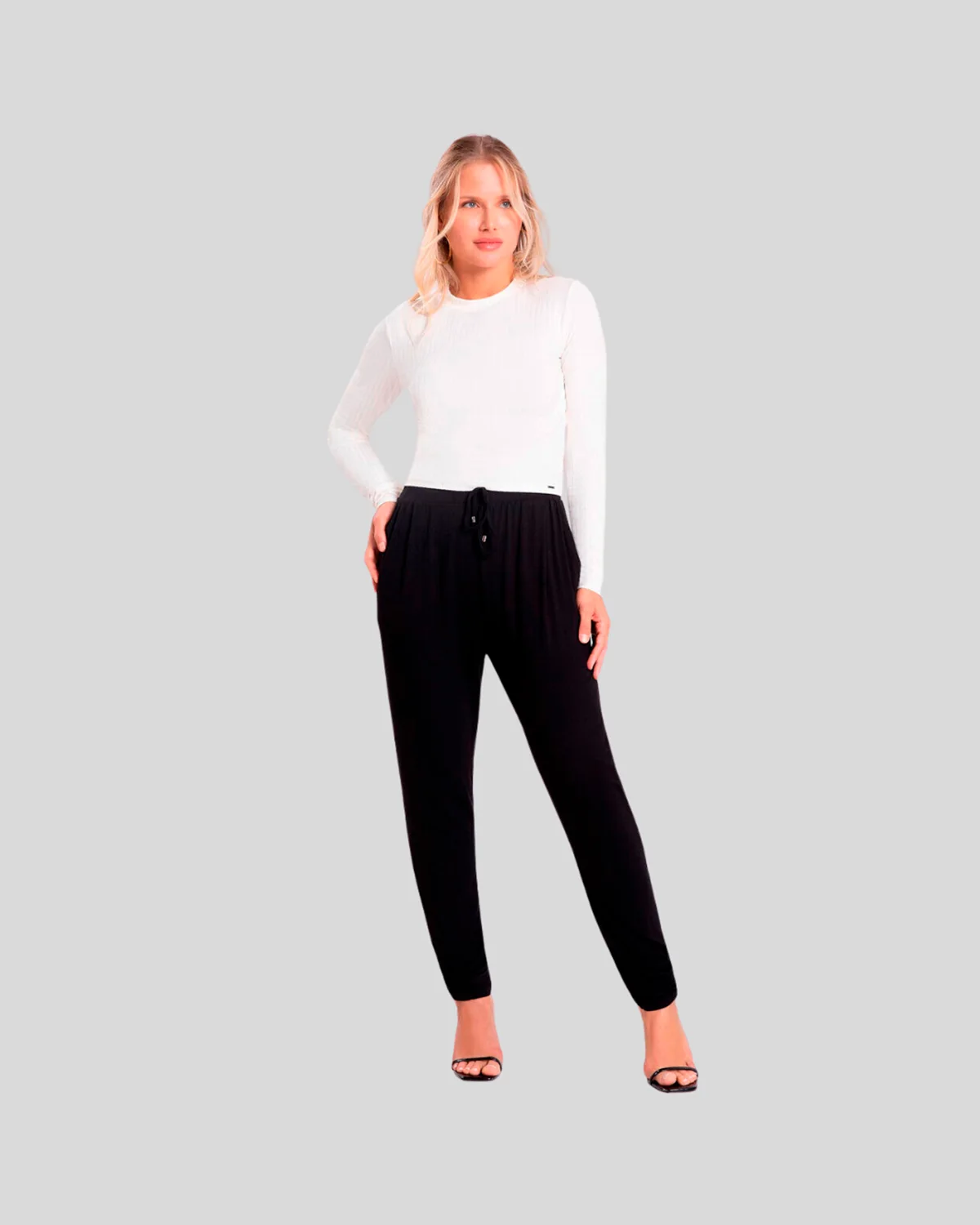 Lunender calca jogging m.viscose c/elastano 00443 — PRETO REATIVO (foto 2)