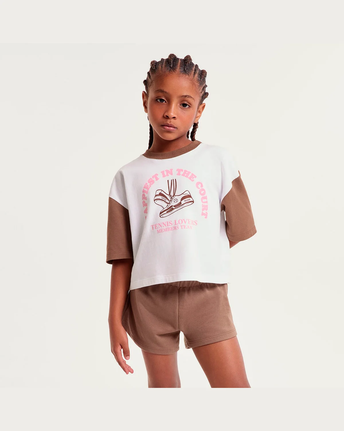 Hering kids conjunto meia manga feminino 5bd4 — OFF/MARROM (foto 2)